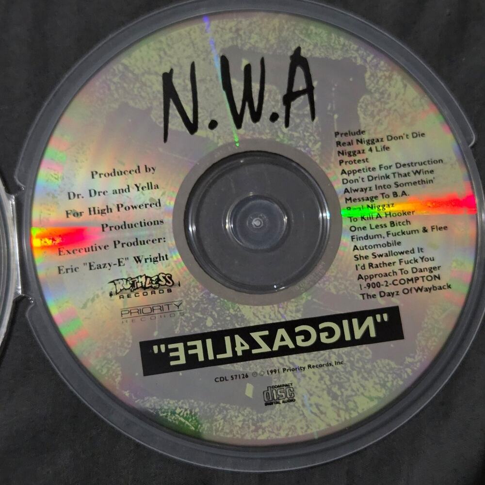 Vtg 1991 NWA EFIL4ZAGGIN CD Hip Hop Gangsta Rap